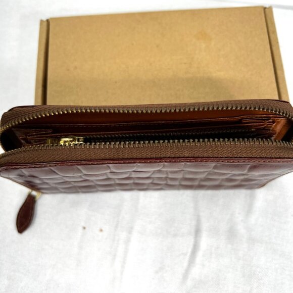 RARE leaher Bugendy Crocodile Hiroko Koshino bis Long Wallet full zip wallet(16 - Picture 9 of 10